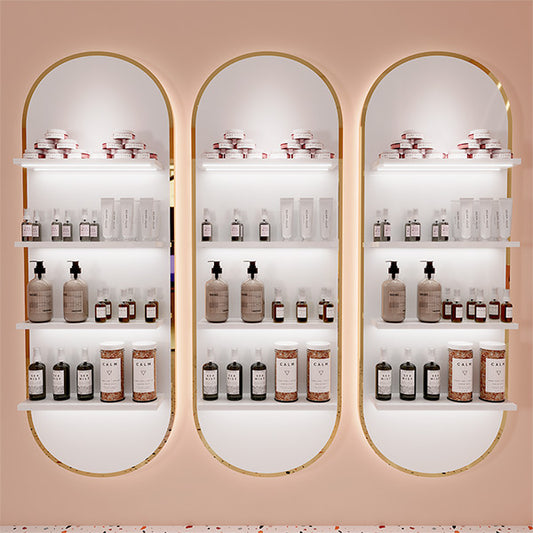 CM011 Beauty Store Cosmetic Wall Mounted Display Rack LED Light