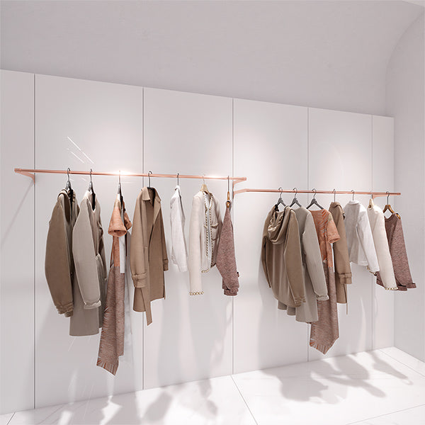 Shopping Rails CR010 Custom Wall Mounted Hanging Rail Clothes Shop – Besty Display