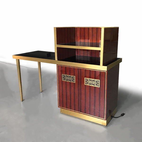 CT004 Cashier Counter Table Marble Countertop Desk Base Cabinet Storag ...