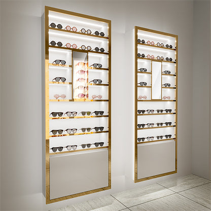 GD001 Eyewear Glasses Showcase Wall Cabinet with LED Light