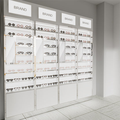 GD006 Sunglass Wall Display Case with Mirror