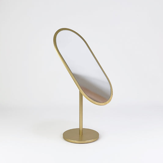 MR-002 Table Top Oval Mirror Metal Base