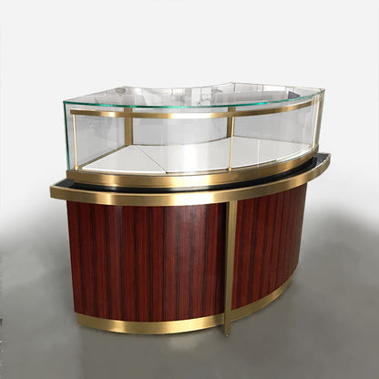 MT-36 Jewelry Store Counter Display Case Curved | Besty Display