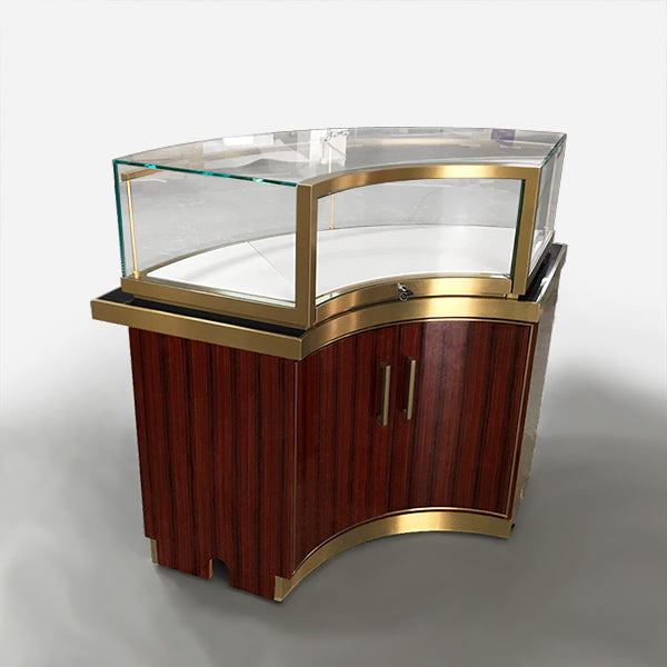 MT-36 Jewelry Retail Store Curved Display Counter Showcase | Besty Display