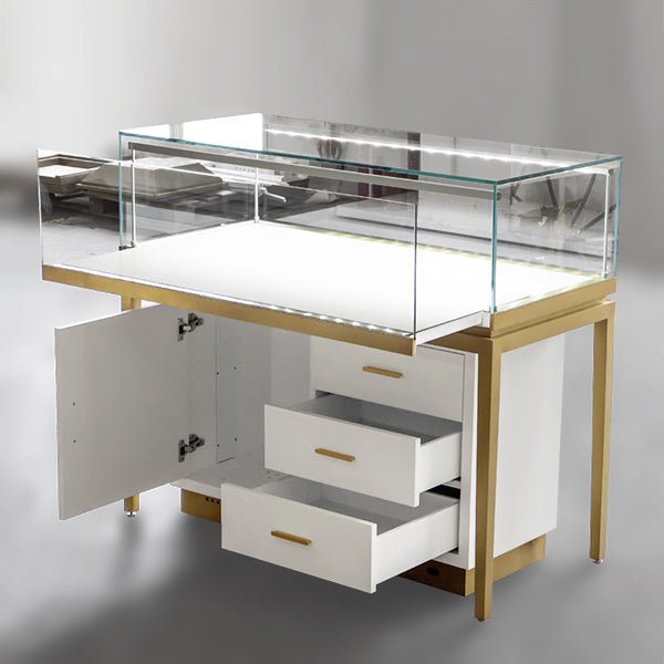 MT-43-Storage Jewelry Display Counter Glass Showcase