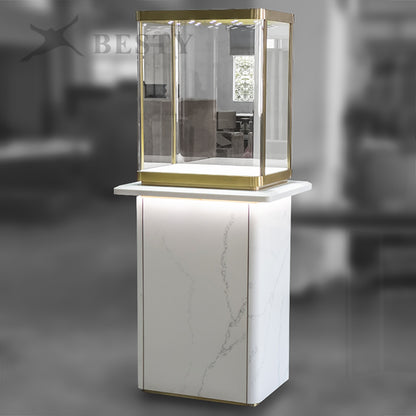 MT44 Jewellery Tower Display Case Marble