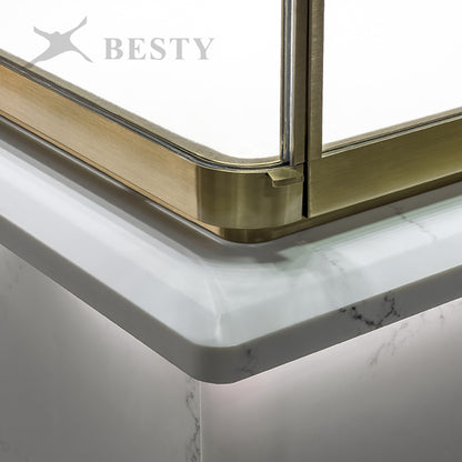MT44 Jewellery Tower Display Case Marble