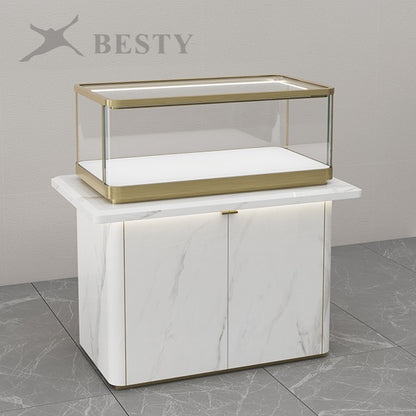MT45 Jewellery Counter Display Case Marble