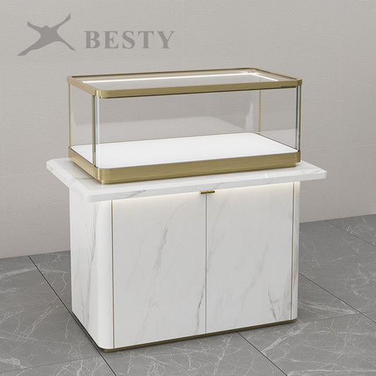 MT45 Jewellery Counter Display Case Marble