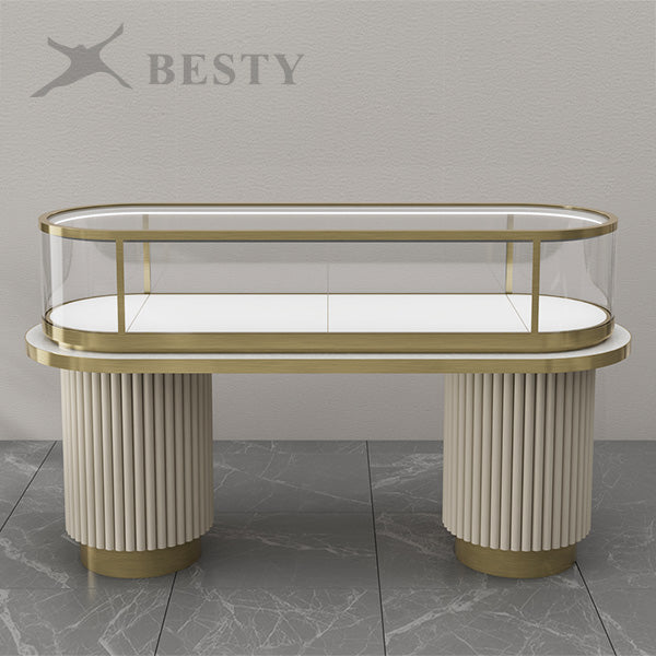 MT-51 Jewelry Oval Glass Counter Showcase