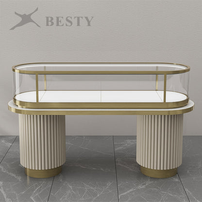 MT-51 Jewelry Oval Glass Counter Showcase