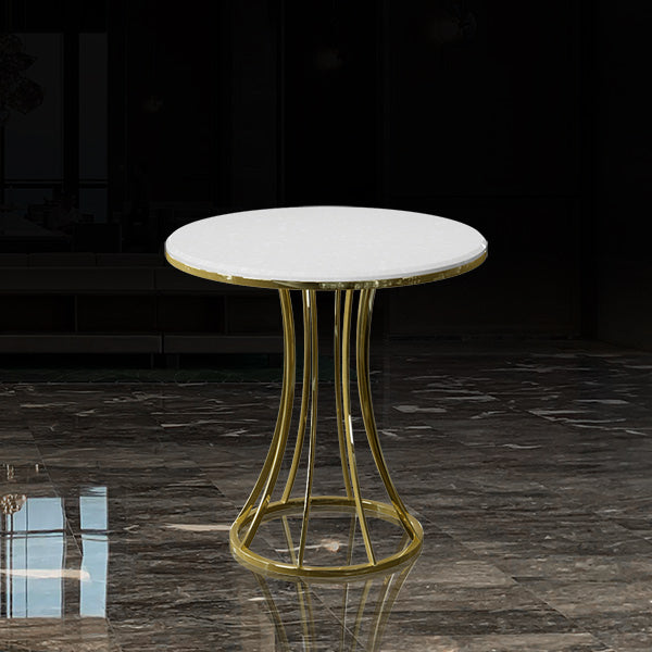 TBL002 Round Table Marble Metal Base