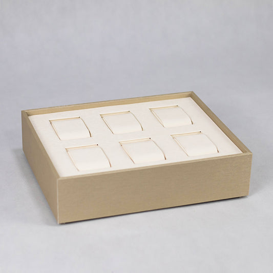 TR0033 Watch Presentation Tray 6 Grids Stackable Display Tray