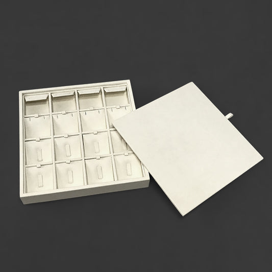 TR0001 Jewelry Display Tray with Cover 16 Grids