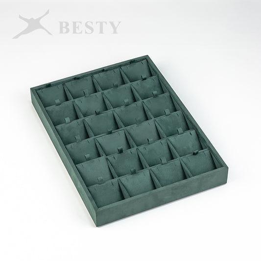 TR0151 Jewelry Pendant Display Tray Organizer 24 Grid